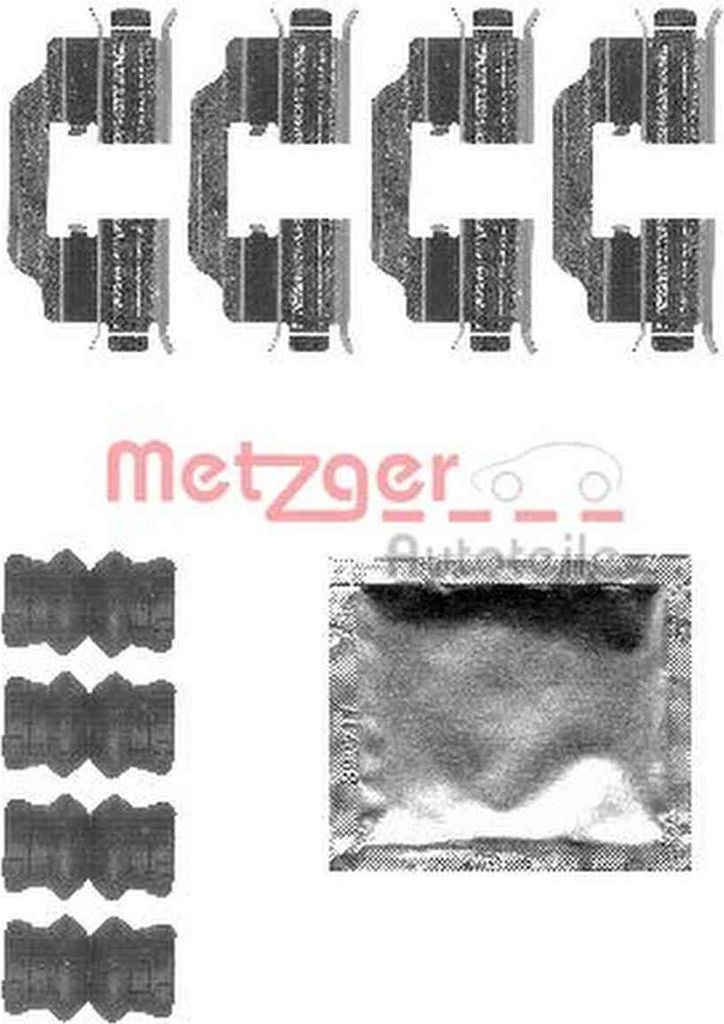 METZGER 109-1832 Zubehörsatz Scheibenbremsbelag Hinten für FIAT TIPO Kombi (356) TIPO Schrägheck (356) TIPO Stufenheck (356) für ALFA ROMEO GIU...