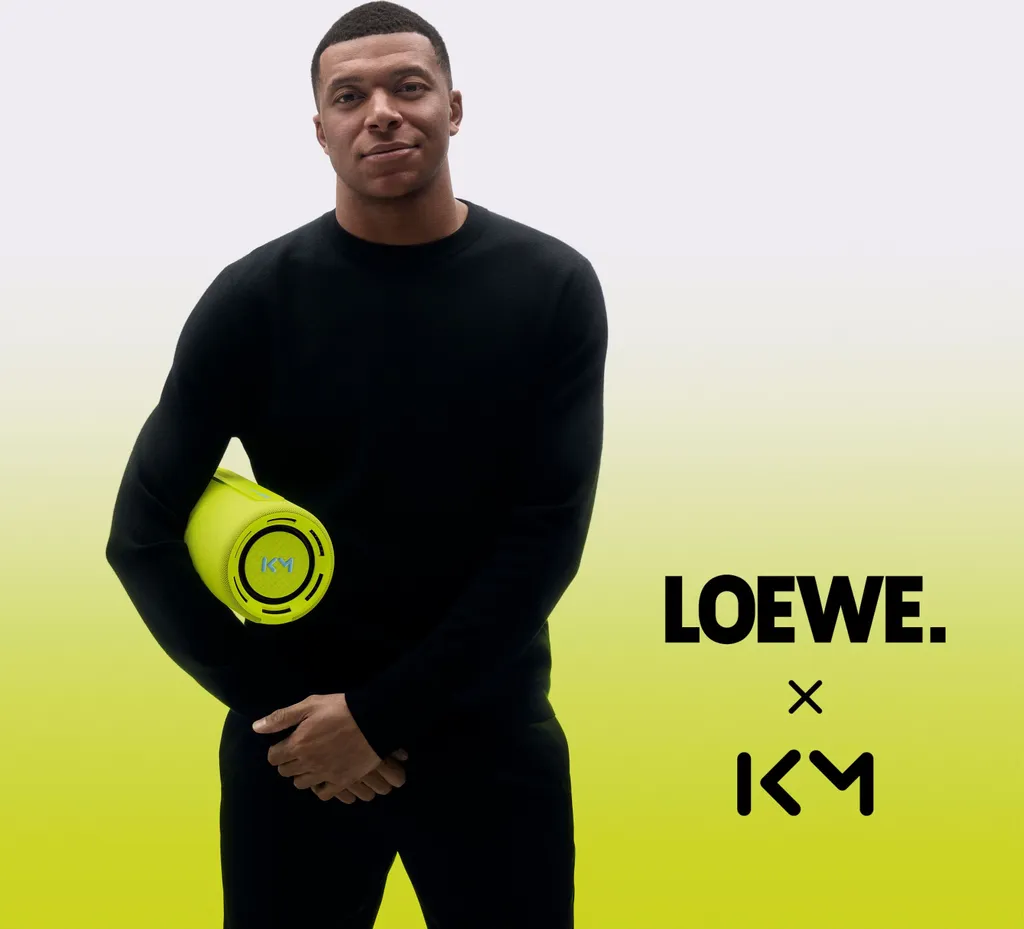 Loewe We. HEAR pro denim : Enceinte Bluetooth Kylian Mbappé 100W