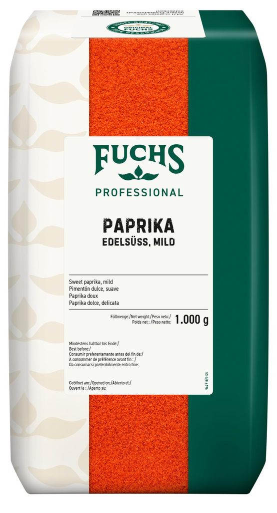 Fuchs Professional edlesüß Paprika fruchtig mild gemahlen Produktbild 