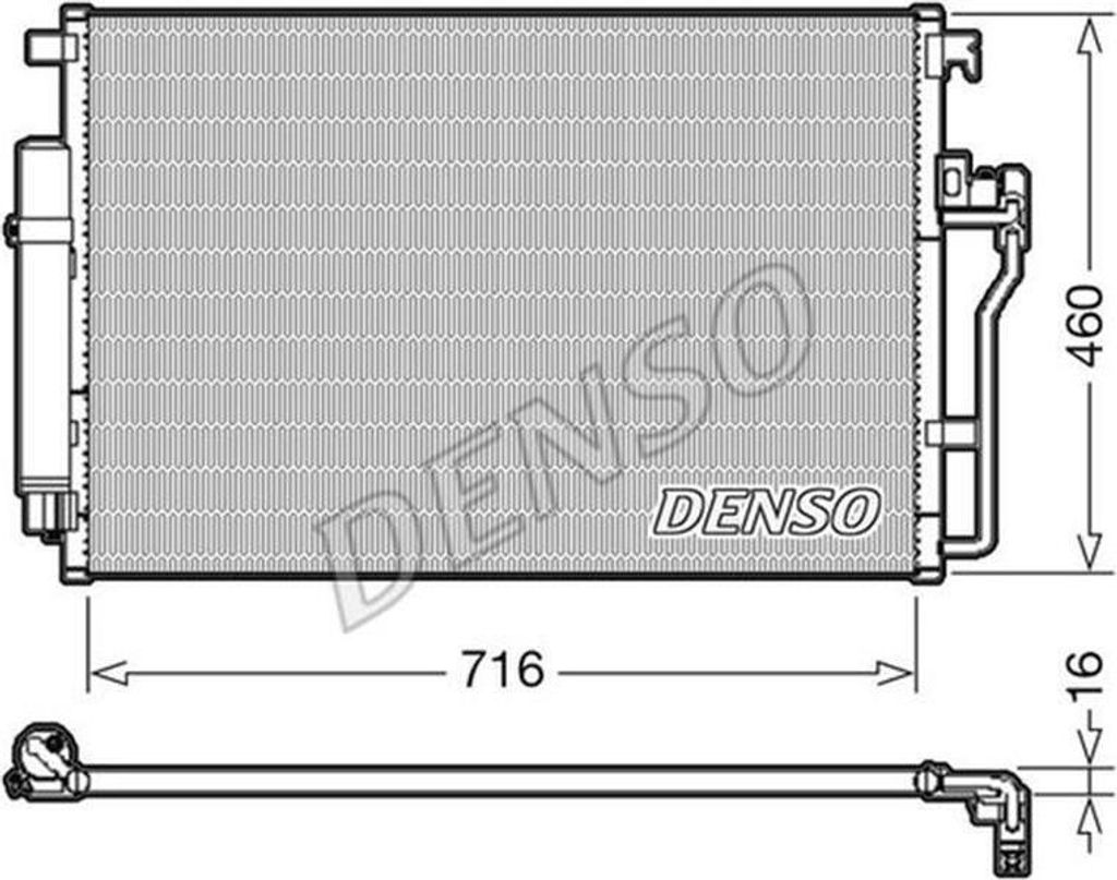 DENSO DCN17008 Kondensator Klimaanlage Klimakondensator für VW CRAFTER 30-50 Kasten (2E) +Trockner