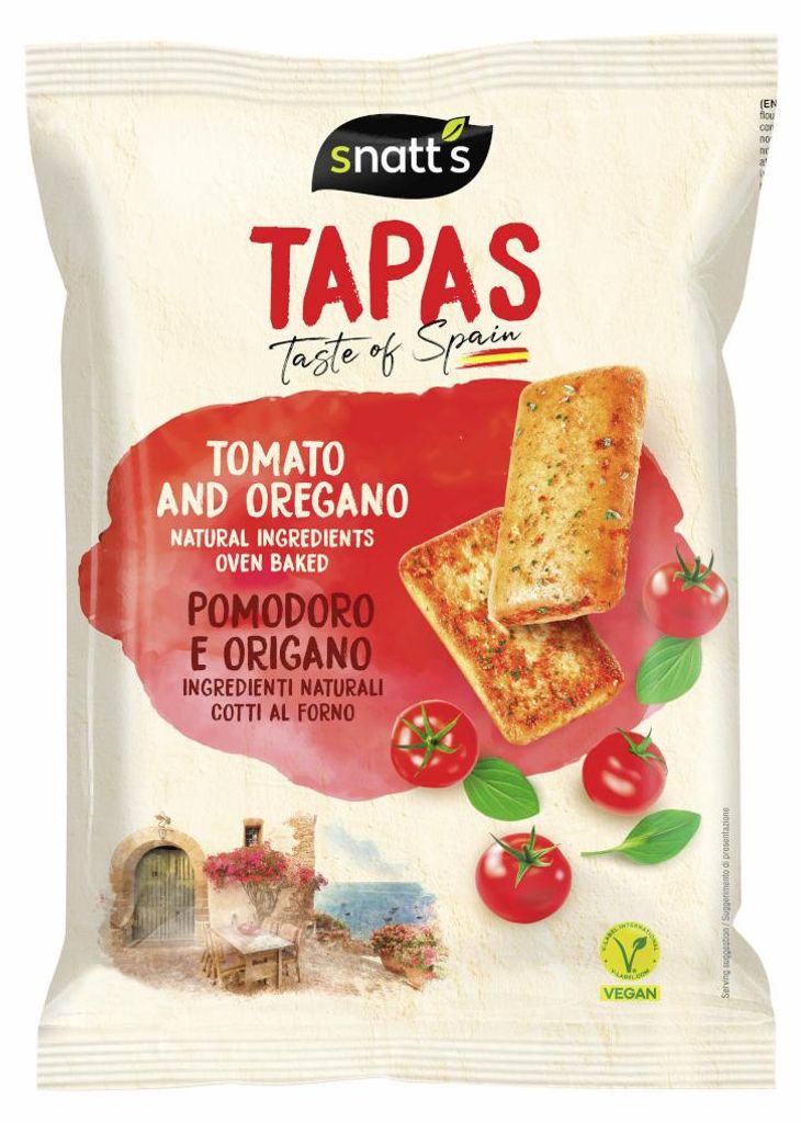 Snatt's Tapas Tomate & Oregano gebackener Brotsnack Packung 120g