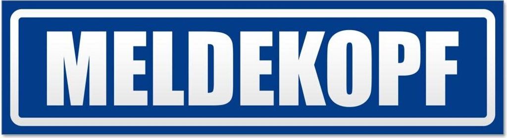 Kiwistar - Autoaufkleber - Verkehrsblau - 30 x 8 cm - Meldekopf invertiert - Hinweis Aufkleber Sticker für Auto, Kfz, Fahrrad, PKW, LKW