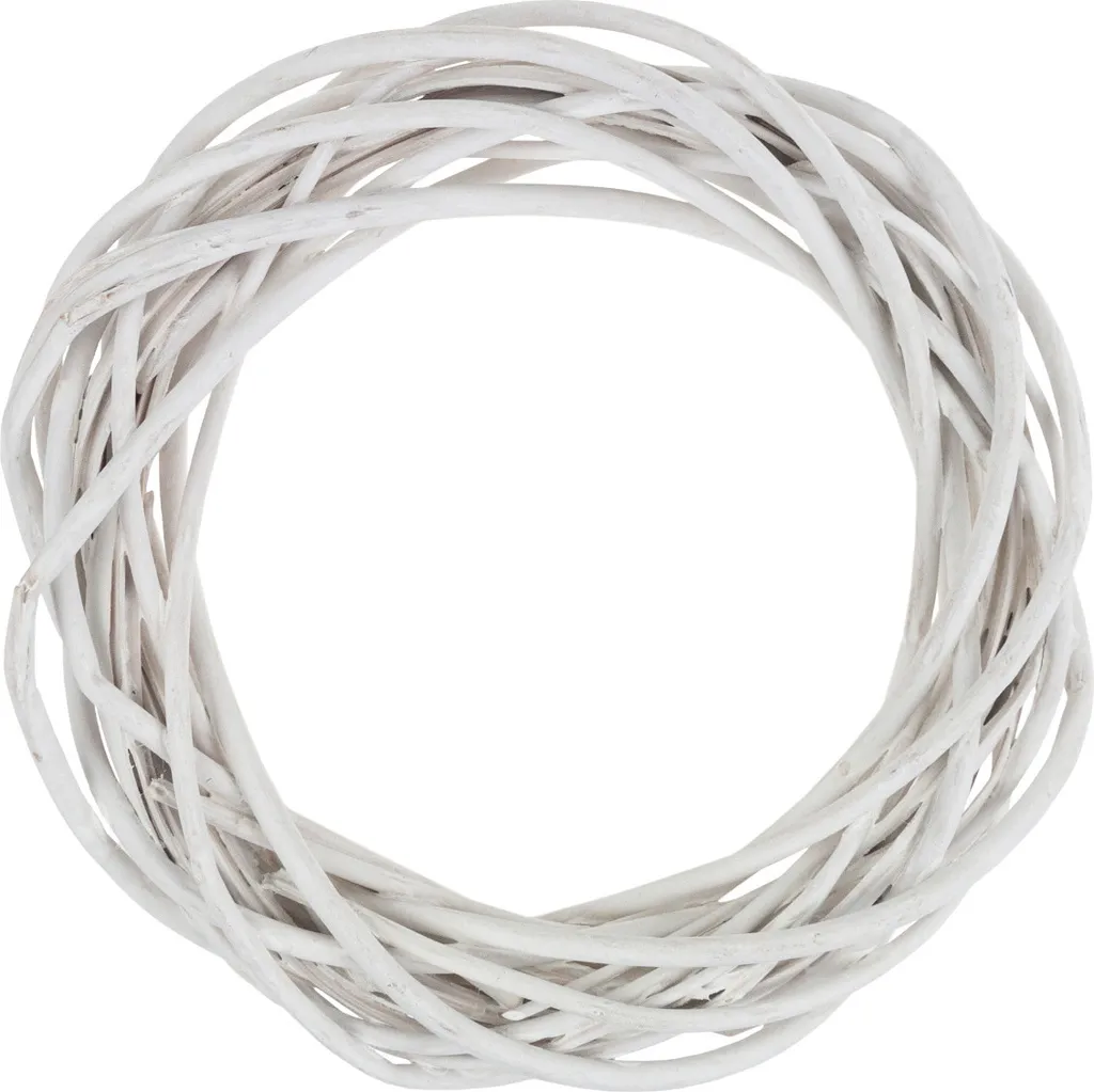 Base de couronne en osier blanc 20cm en rotin tressé pour décoration