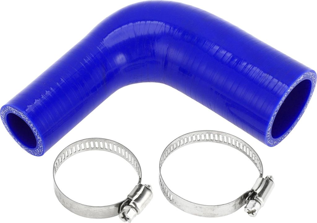 1 Satz 25mm/0,98"-38mm/1,5" ID 102mm/4,02" Länge 90 Grad blau Autosilikonschlauch mit Schellen Kühlmittelschlauch Universal