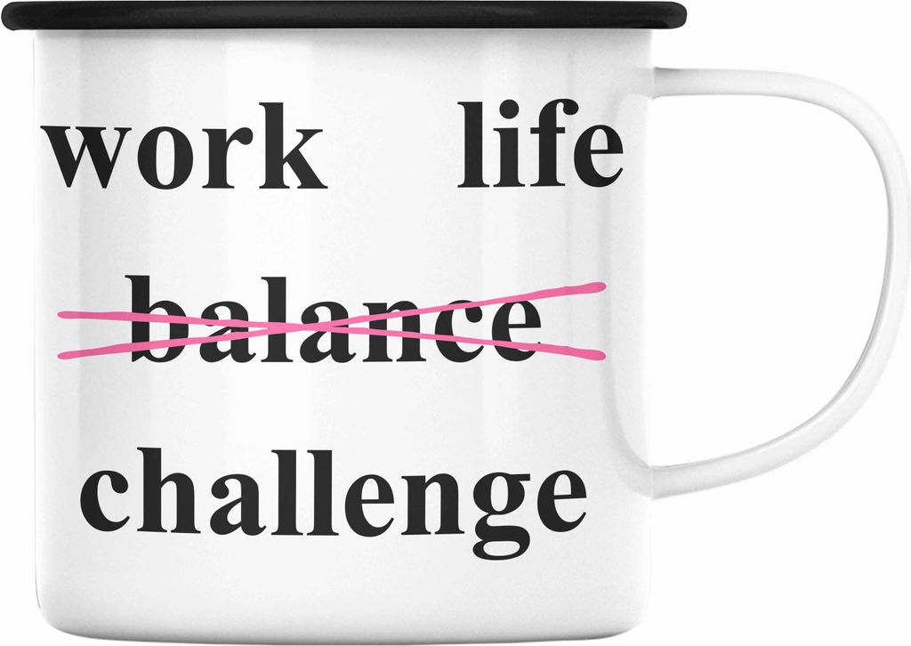 Trendation - Lustige Emaille Tasse mit Spruch für Frauen Männer Arbeit Büro Lustig Emaille Tassen Becher mit Sprüchen Kollegin Geschenk Sarkasm...