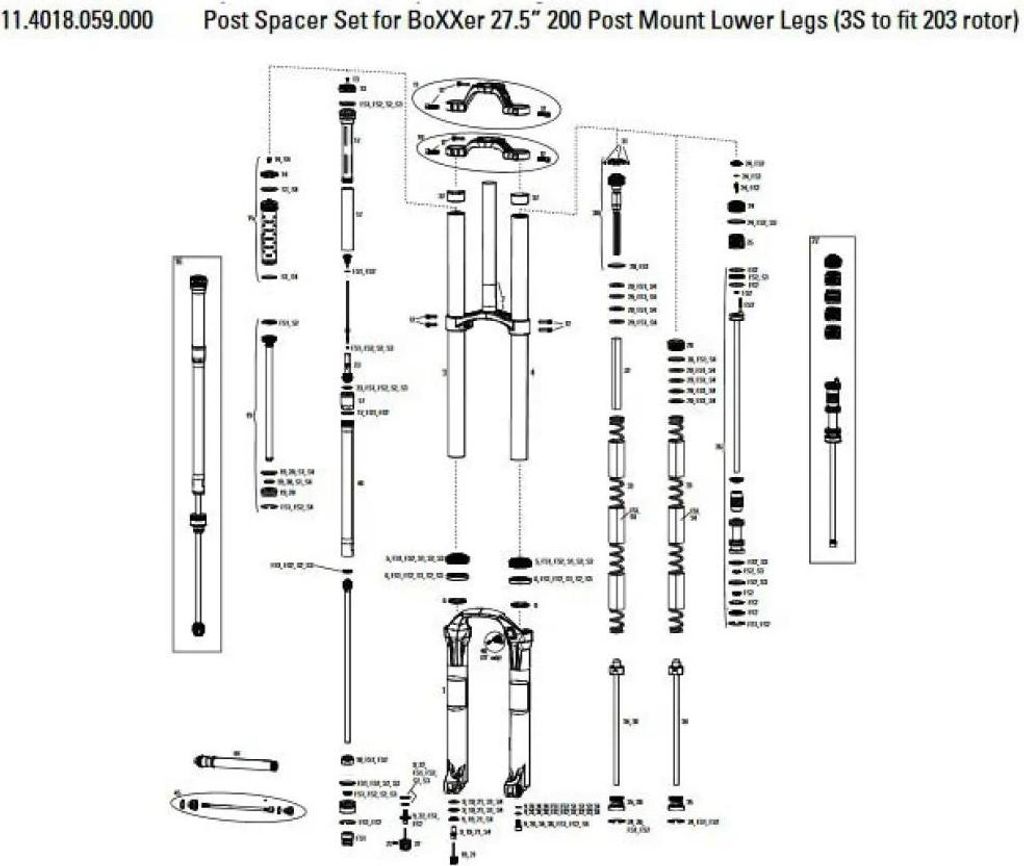 Rockshox Spacer-Set Spacer-Set RS 2-tlg. Produktbild 