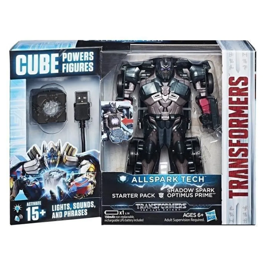 Transformers 5 Power Cube Starter Pack : Figurine de Combat Interactive