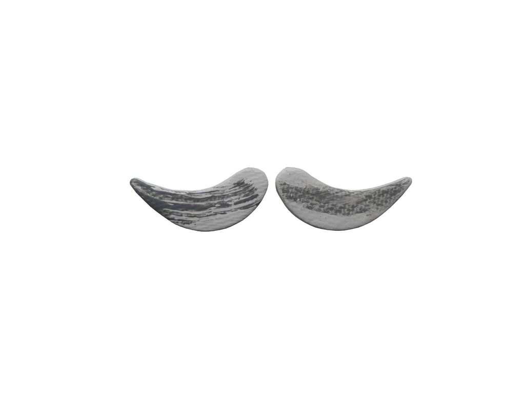 Erzsatzteil Bart für Räuchermann weiß 2tlg. BxTxH= 1,5x0,1x0,5cm NEU