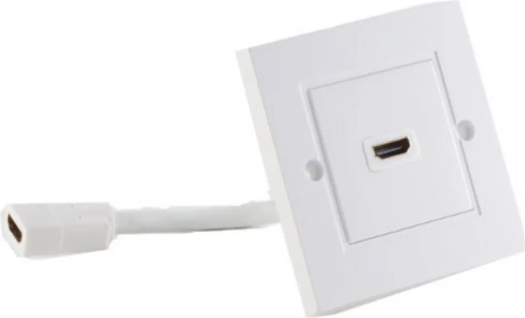 Prise murale HDMI avec prolongateur de câble blanc pur (79510-1)