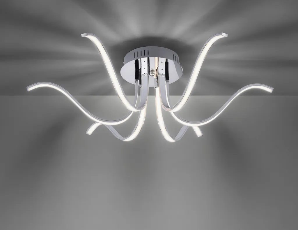 Plafonnier LED Design Courbe VALERIE en Métal, Éclairage 6 Branches - 22