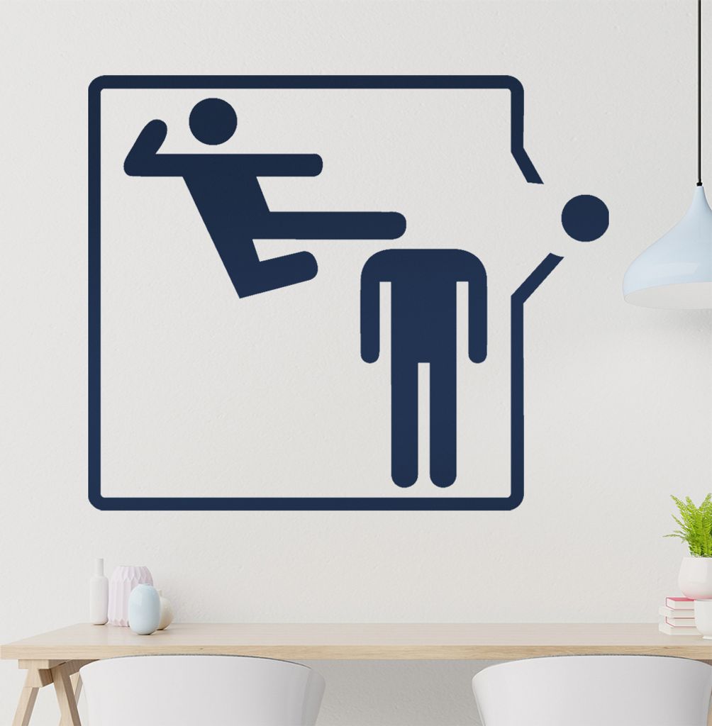 Achtung Kick Wandtattoo in 6 Größen - Wandaufkleber Wall Sticker - Dekoration, Küche, Wohnzimmer, Schlafzimmer, Badezimmer