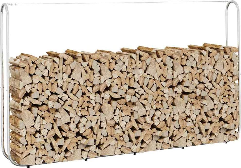 vidaXL Rastrelliera per legna da ardere 250x25x150 cm in Immagine del prodotto 