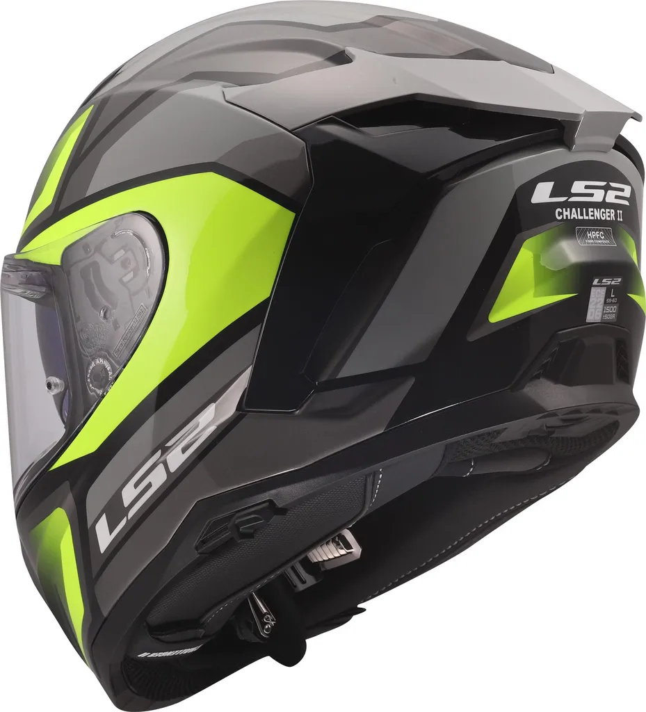 Casque LS2 FF817 Challenger II Viper gris et jaune en taille L - 4