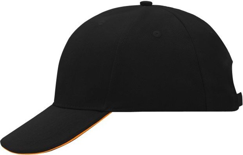 Sandwich Cap in zahlreichen Farbvarianten black/orange, Gr. one size
