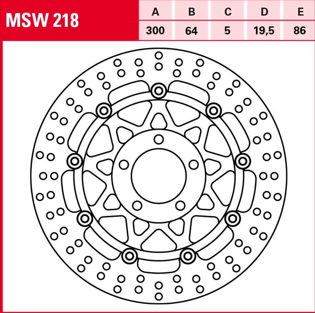 TRW Bremsscheibe Allround schwimmend MSW218 VZ800 Marauder Produktbild 