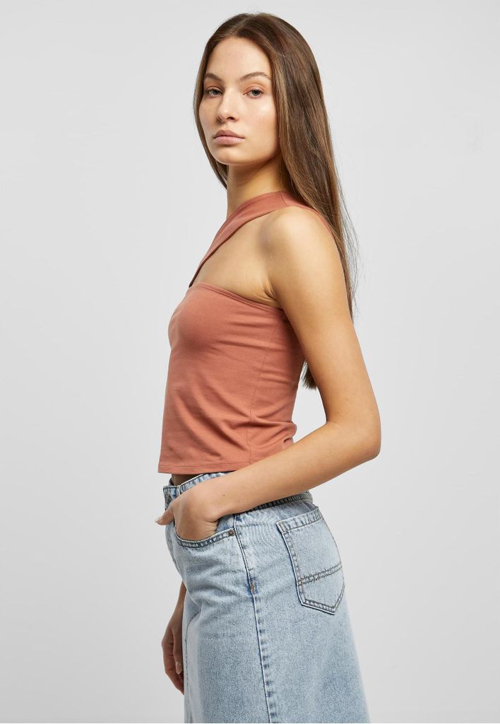 Urban Classics Ladies - One Strap Tank Top terracotta - 4XL