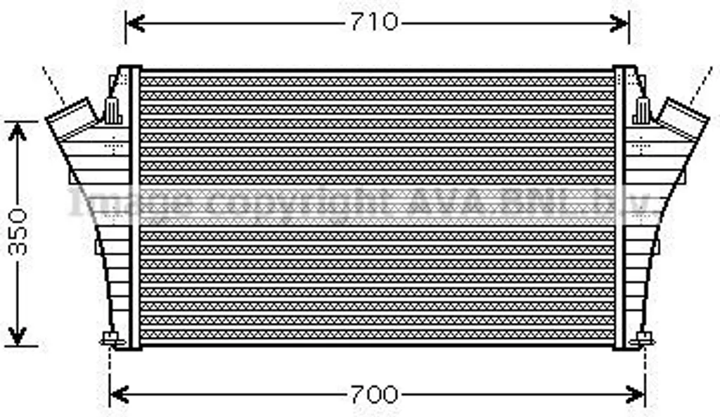 Intercooler PRASCO OLA4361 en aluminium pour Opel Vectra C et J96