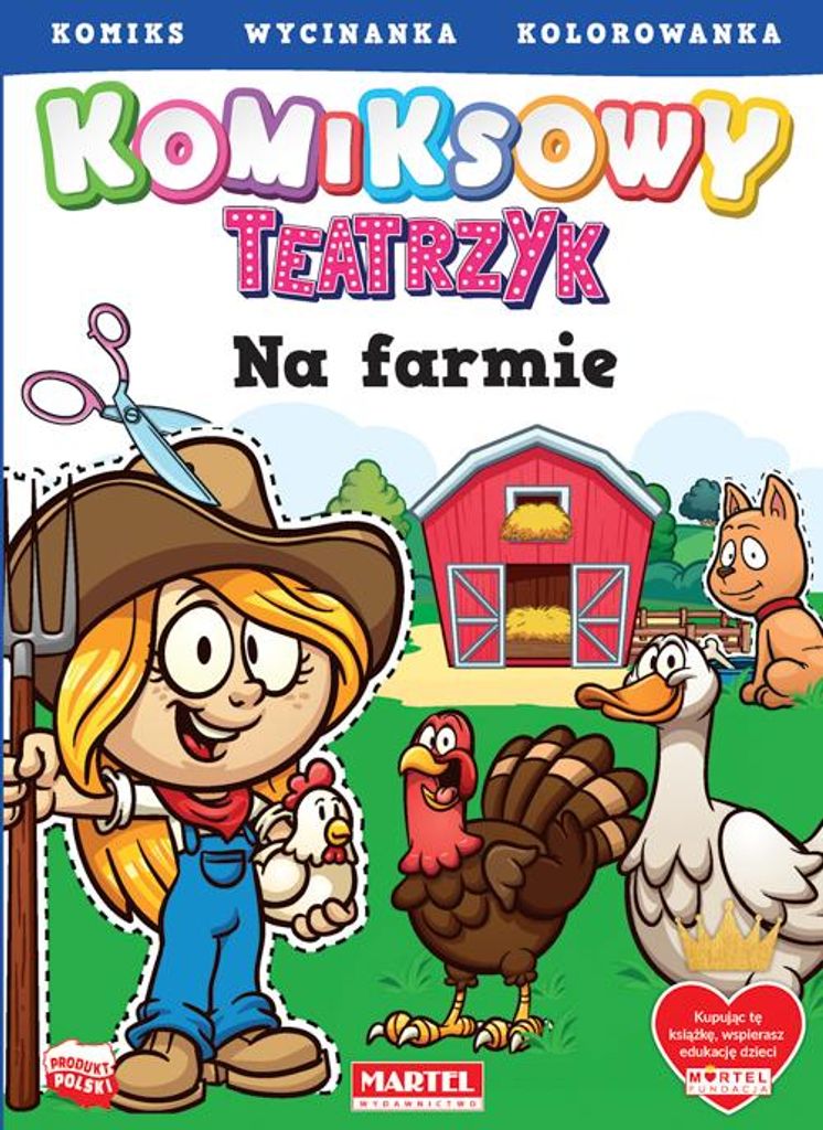 Komiks, wycinanka i teatrzyk dla dzieci. Na farmie - Adam Gdula