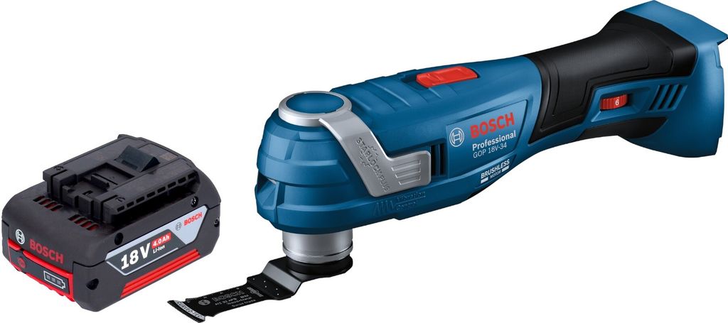 Bosch GOP 18V-34 Professional Akku Multi Cutter 18 V Starlock Plus + 1x Akku 4,0 Ah - ohne Ladegerät