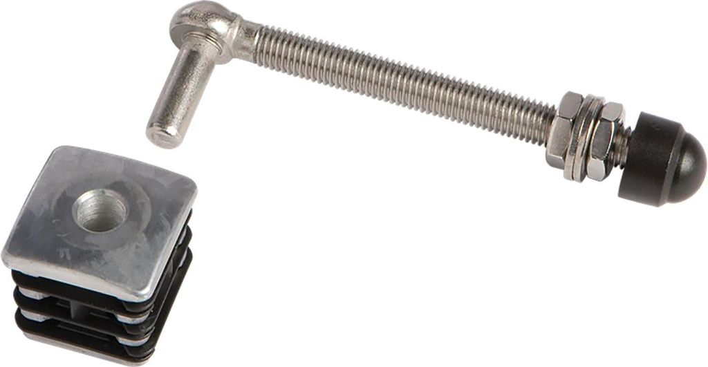 Torbandset für Gartentore, M12, Länge 130 mm, für Vierkantrohr, Edelstahl