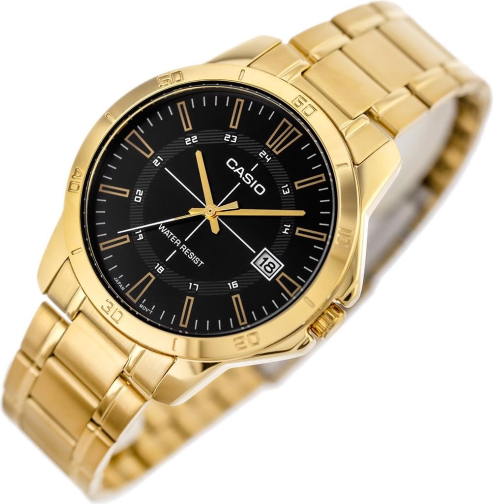 Casio CASUAL DATE GOLD Herrenuhr - BLACK (Ø 41,5 mm)