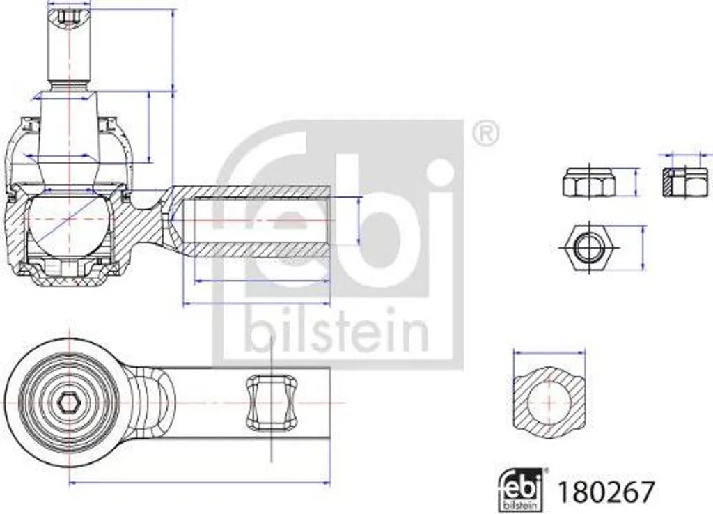 Rotule direction robuste FEBI BILSTEIN 180267 acier pour Daily 42569562
