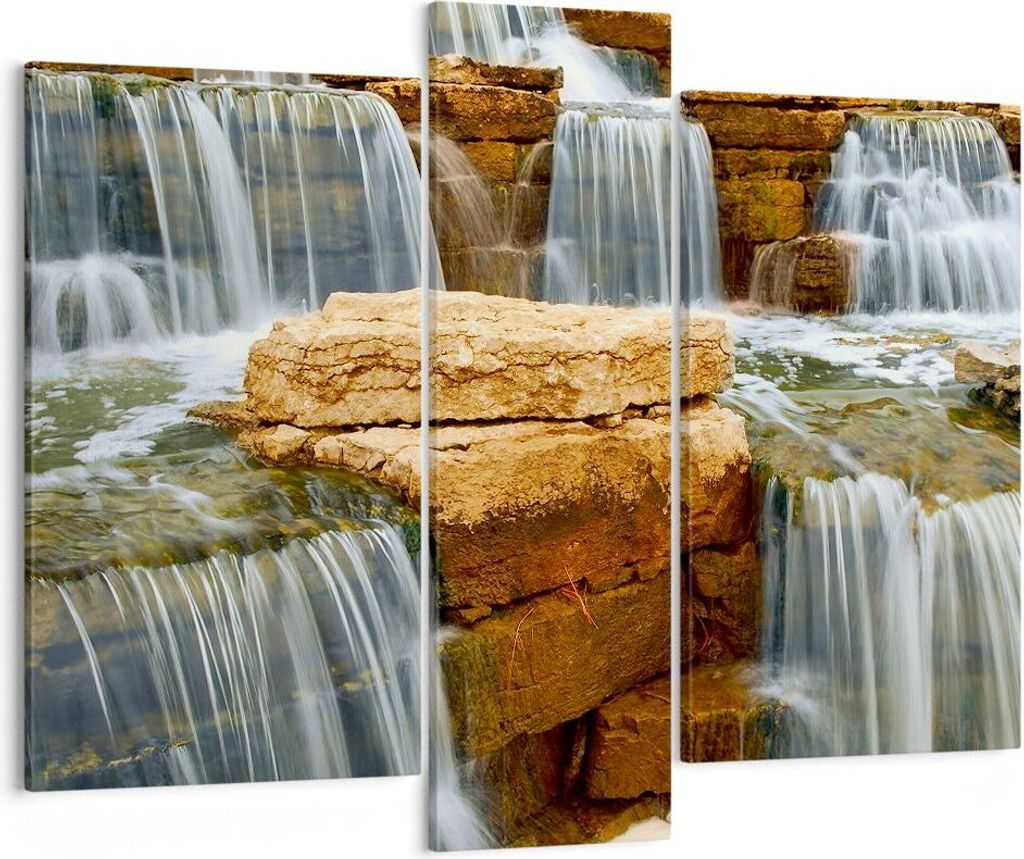 Bild auf Leinwand - Leinwandbild - Wasserfall Steine Wasser Produktbild 