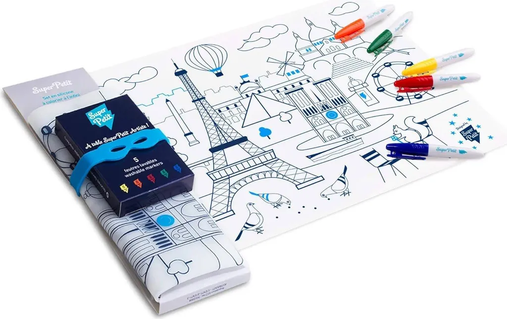 Modèle de coloriage en silicone Paris lavable et réutilisable à l'infini