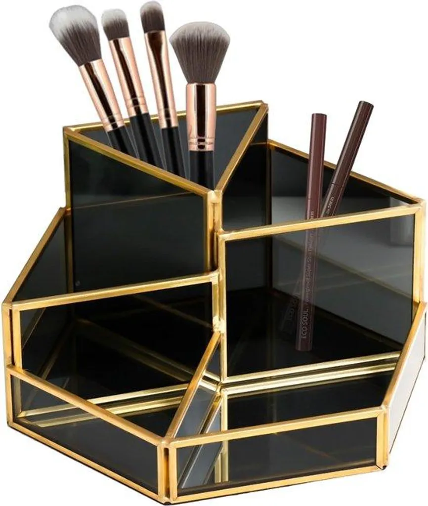 Trousse maquillage verre noir rigide : Protégez vos palettes fragiles