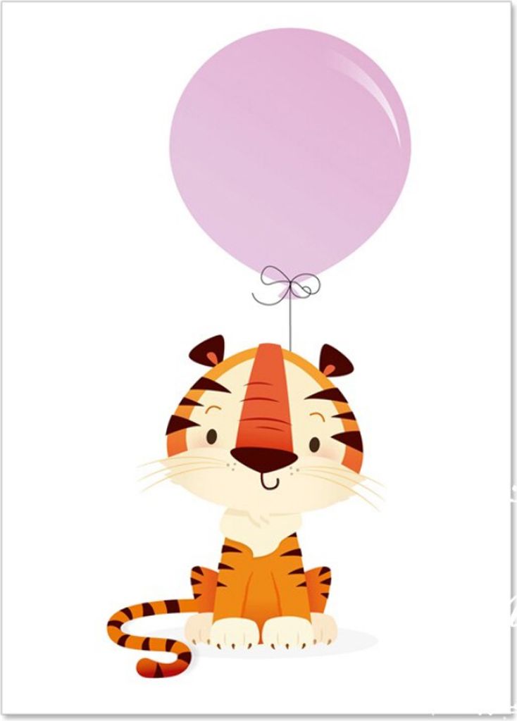 TPFLiving Kunstdruck LW-1312 (OHNE RAHMEN) Poster - Leinwand - Wandbild - Hochauflösender Giclée-Druck, langlebig und hochwertig - Tiere mit Luft...