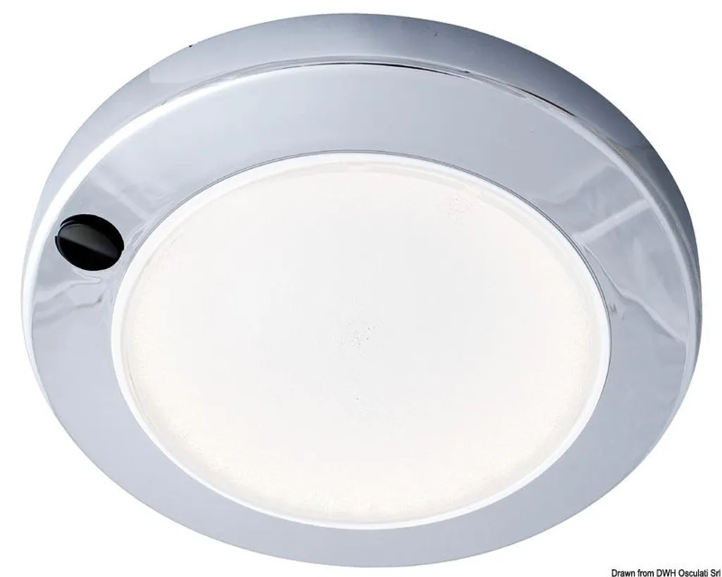 Plafonnier LED Saturn HD Chromé Haute Luminosité Osculati 13.833.12 12V