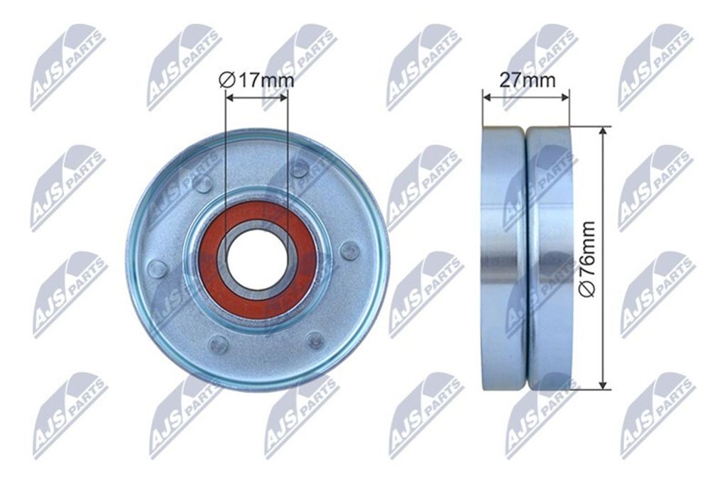 NTY RNK-LR-018 Spannrolle Keilrippenriemen 76mm für LAND ROVER Range Rover Sport (L320) für JAGUAR XF (J05, CC9)
