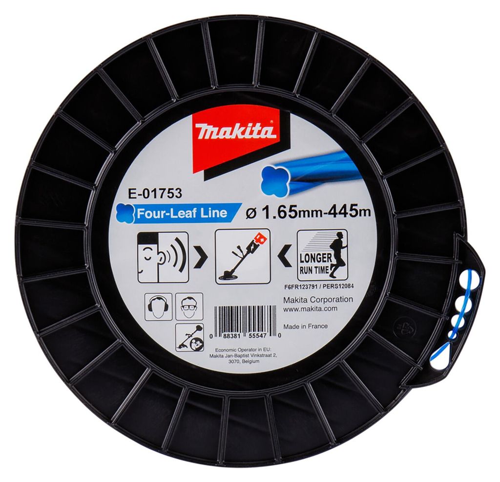 Fil nylon Trèfle torsadé MAKITA E-01753 1,65mm x 445m Image du produit 