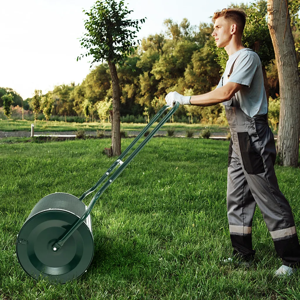 Epandeur de jardin 75L avec panier maille robuste et poignée confort
