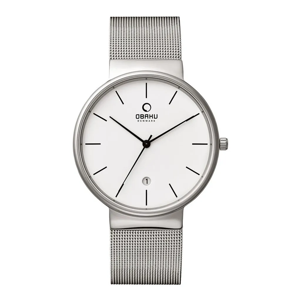 Obaku Clair V153GDCIMC Montre Homme en Acier Argenté Design Minimaliste