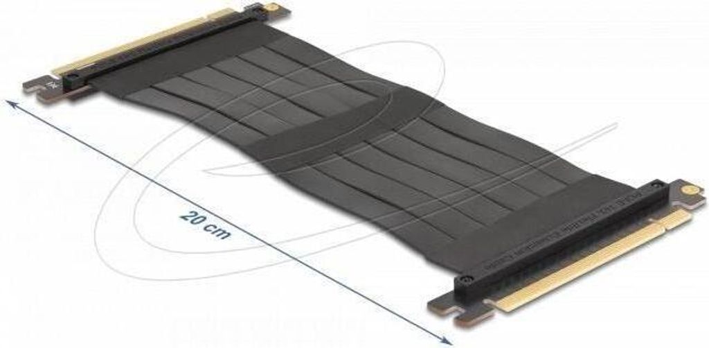 Delock Riser Karte PCI Express 3.0 x16 Stecker zu mit Kabel 20 cm (81500)