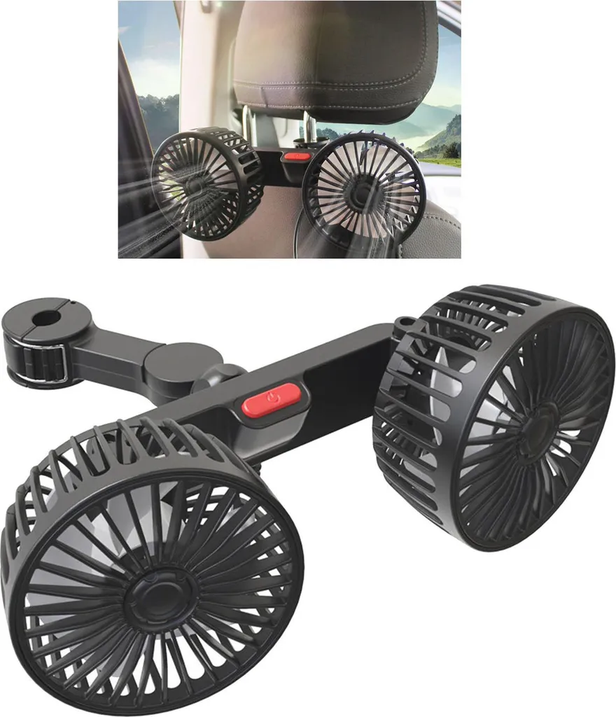 Ventilatore Auto USB per Sedili Posteriori | Raffreddamento SUV e Berline