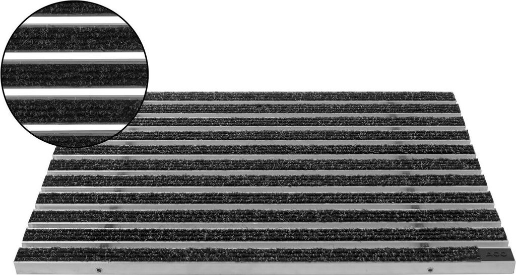 ACO Eingangsmatte Vario 22mm, Rips Anthrazit, 100x50cm