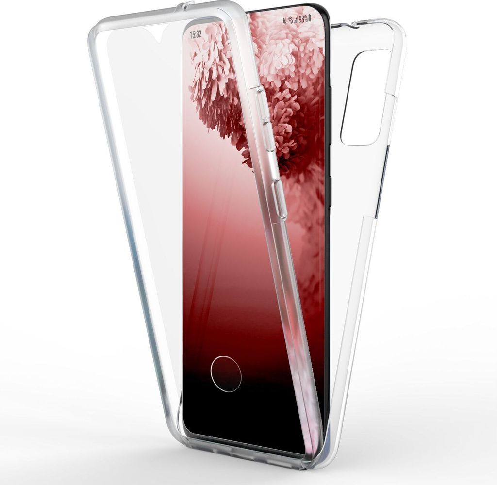 NALIA 360° Handy Hülle für Samsung Galaxy S20 Plus, Clear Case Schutz Cover Etui