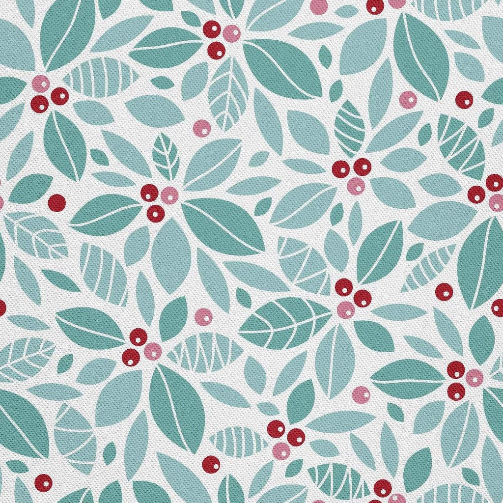 OUTDOOR DEKOSTOFFE OXFORD - Motiv Feiertage holly berry