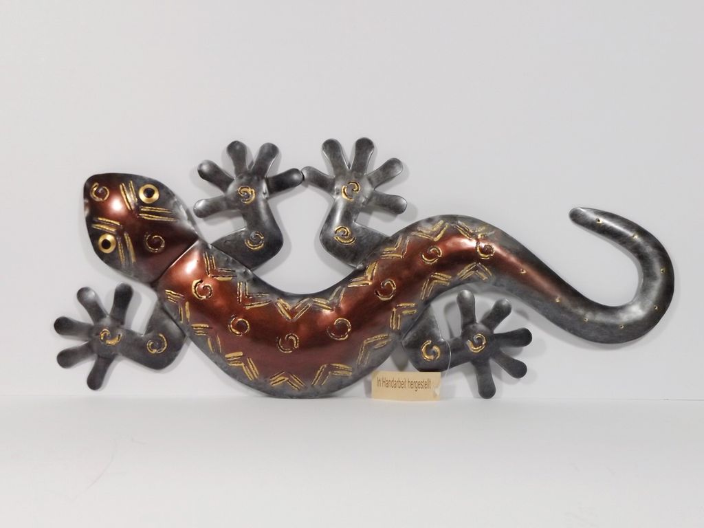 Gecko Eidechse Lurch Echse Drache Salamander Deko Tier Figur Skulptur Leguan 