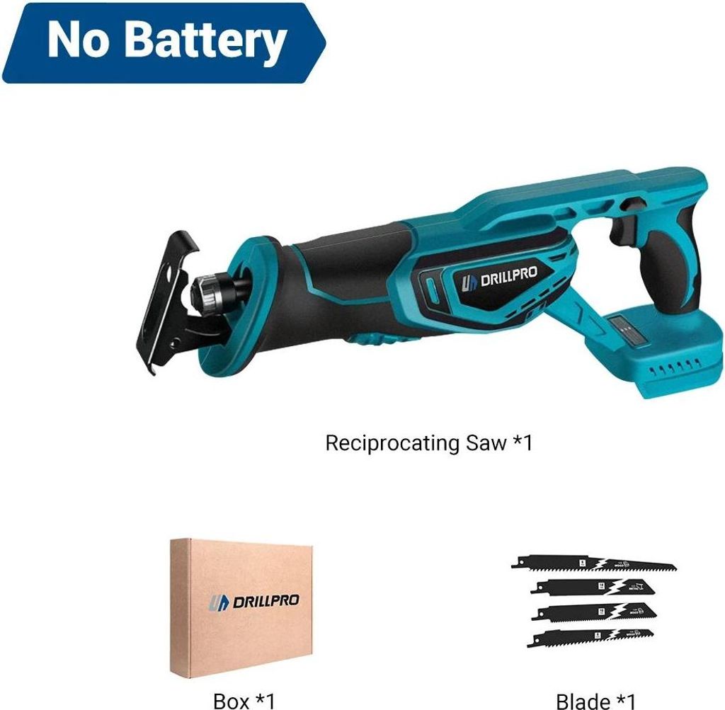 Akku-Säbelsäge 18V - Reciprosäge - Bürstenloser Motor - 3300 U/min - Ohne Akku - Für Holz - Karmesinrot