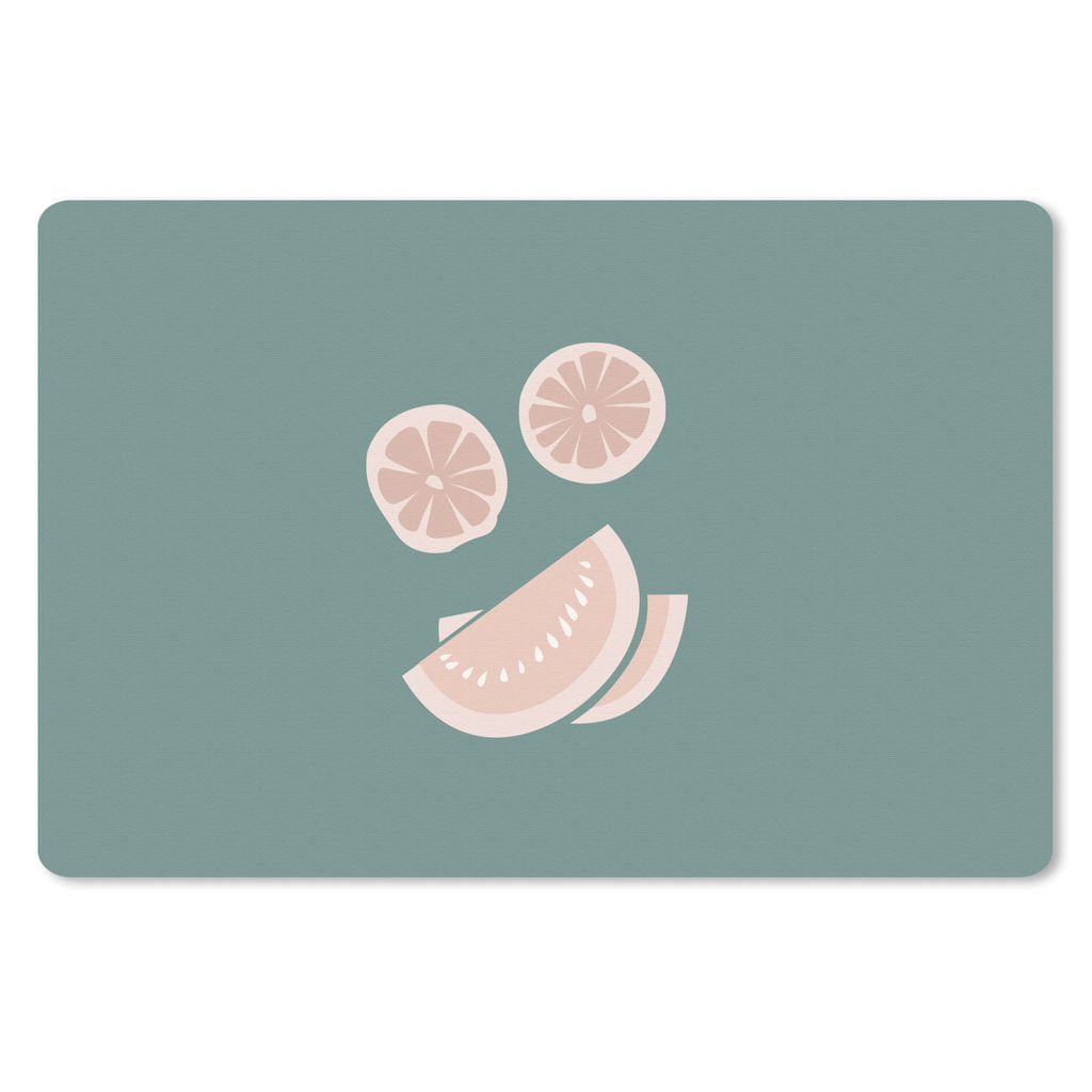 MuchoWow Schreibtischunterlage Sommer - Obst - Abstrakt 60x40 cm - XXL Mauspad - Großes Mauspad