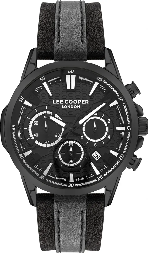 Montre Bracelet Homme en Acier Noir Lee Cooper LC07493.652 Élégante