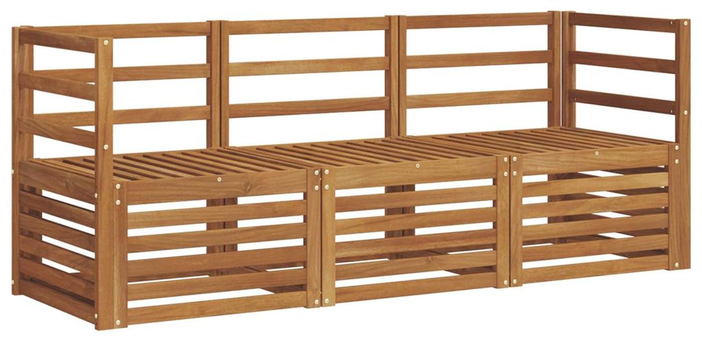 vidaXL Sofagarnituren 3 pcs Natur Massivholz Akazie