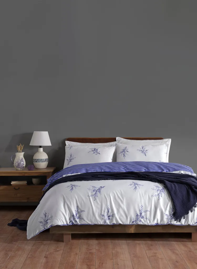 Housse de Couette en Coton Renforcé Meltem TRK6229 pour Lit Deux Places
