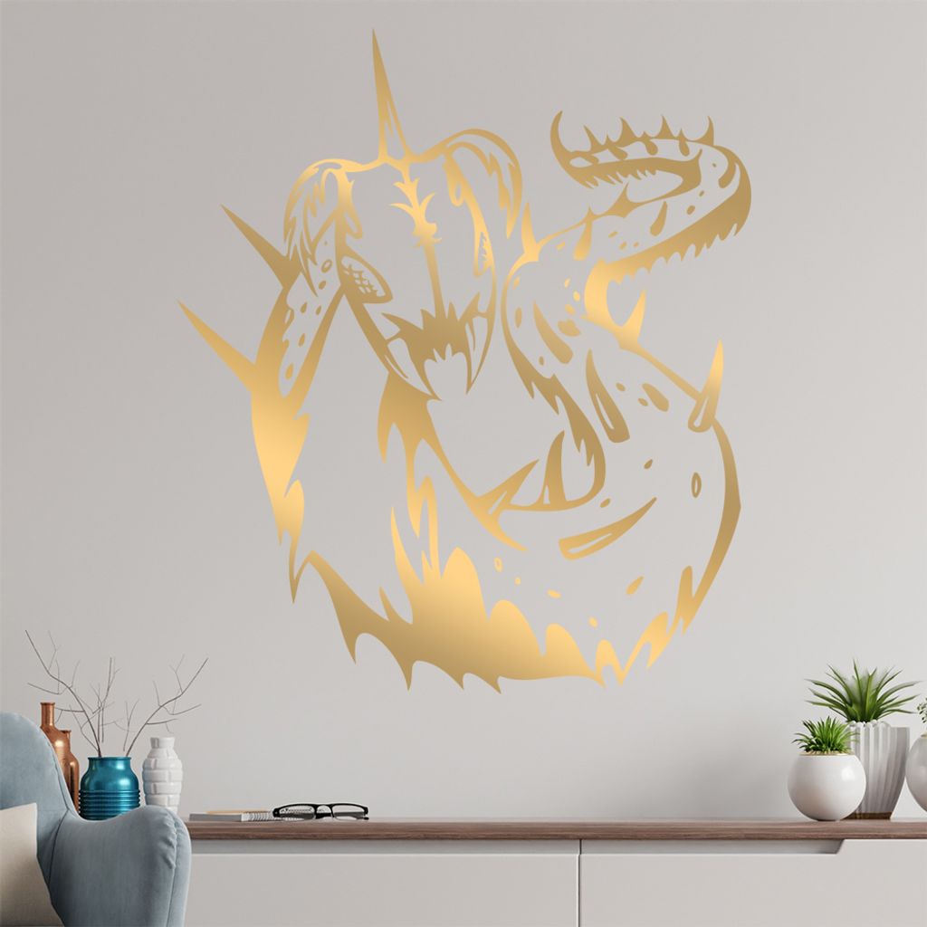 Riesen Wurm Wandtattoo in 6 Größen - Wandaufkleber Wall Sticker - Dekoration, Küche, Wohnzimmer, Schlafzimmer, Badezimmer