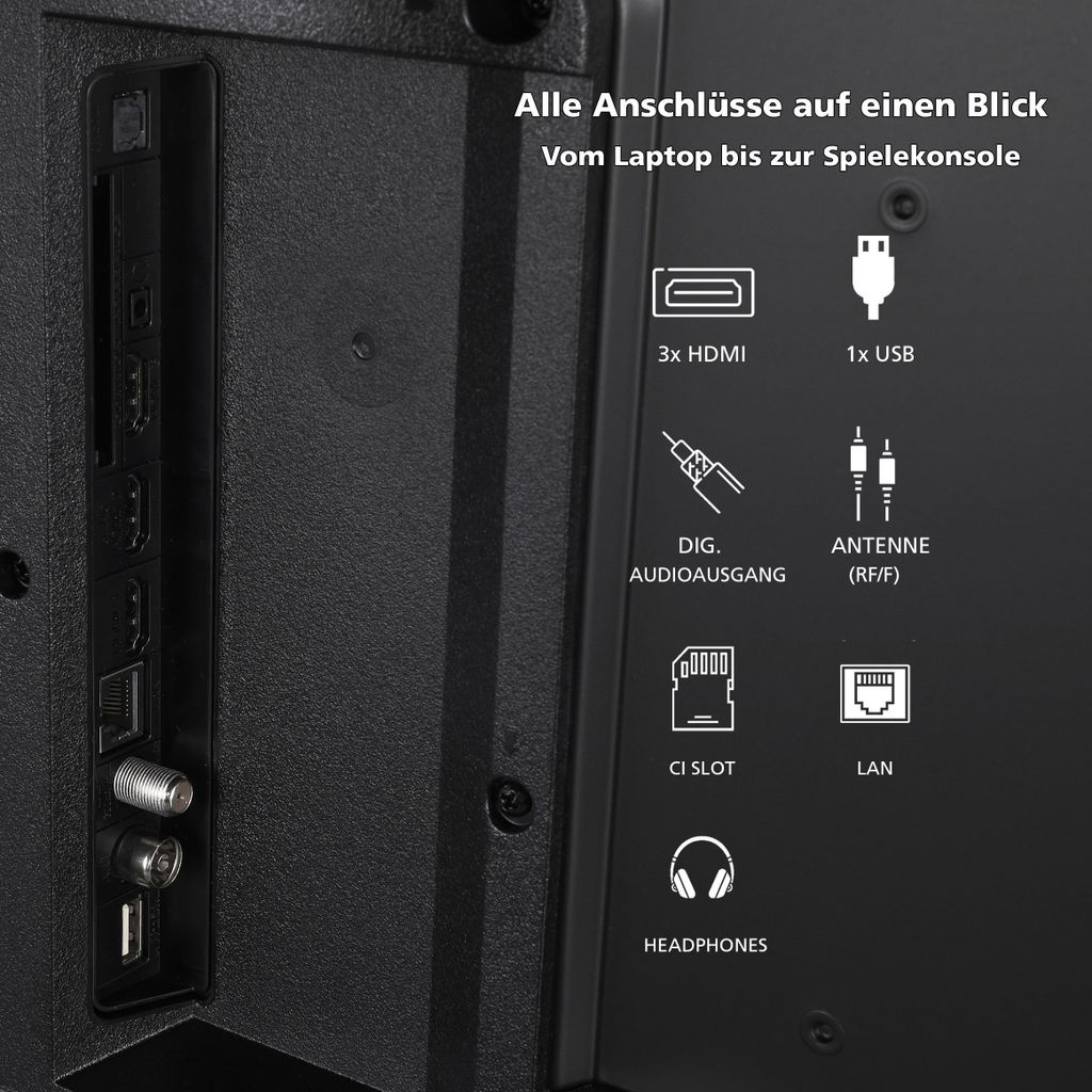 JVC 43 Zoll Fernseher Smart TV (4K UHD, HDR Dolby Vision, Produktbild 4