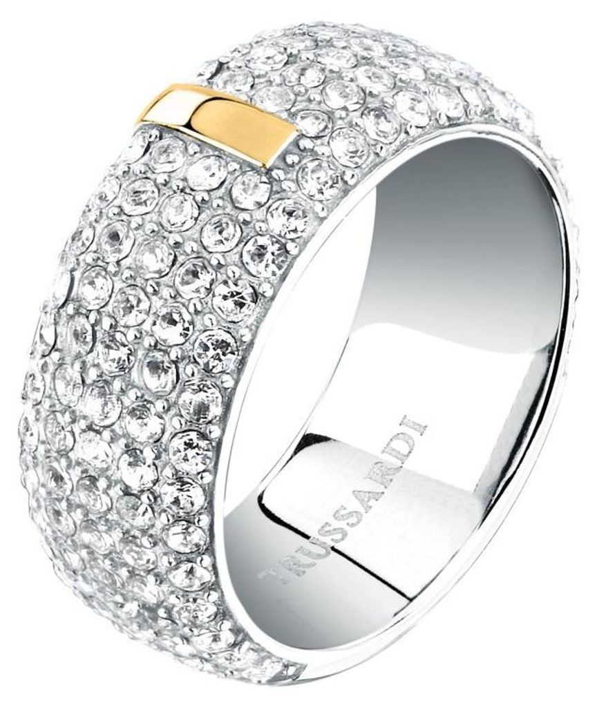 Schillernder zweifarbiger Ring mit Kristallen T-Round TJAYF1701 - Schaltung: 56 mm