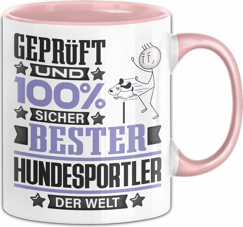 Hundesportler Geschenk Lustiger Spruch für Hundesportler Geschenkidee Bester Hundesportler Der Welt (Rosa)